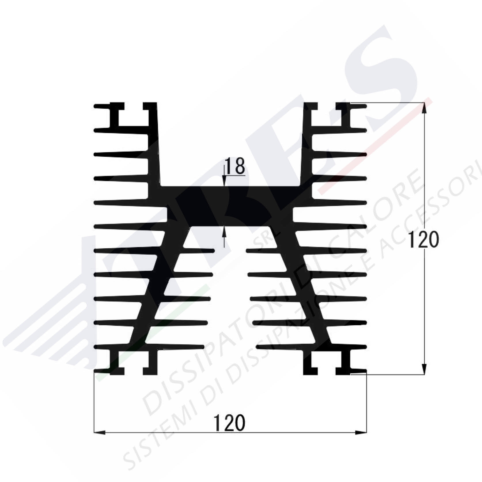 PRO1117 - Dissipatori con guida di supporto PRO1117 - Dissipatori con guida di supporto