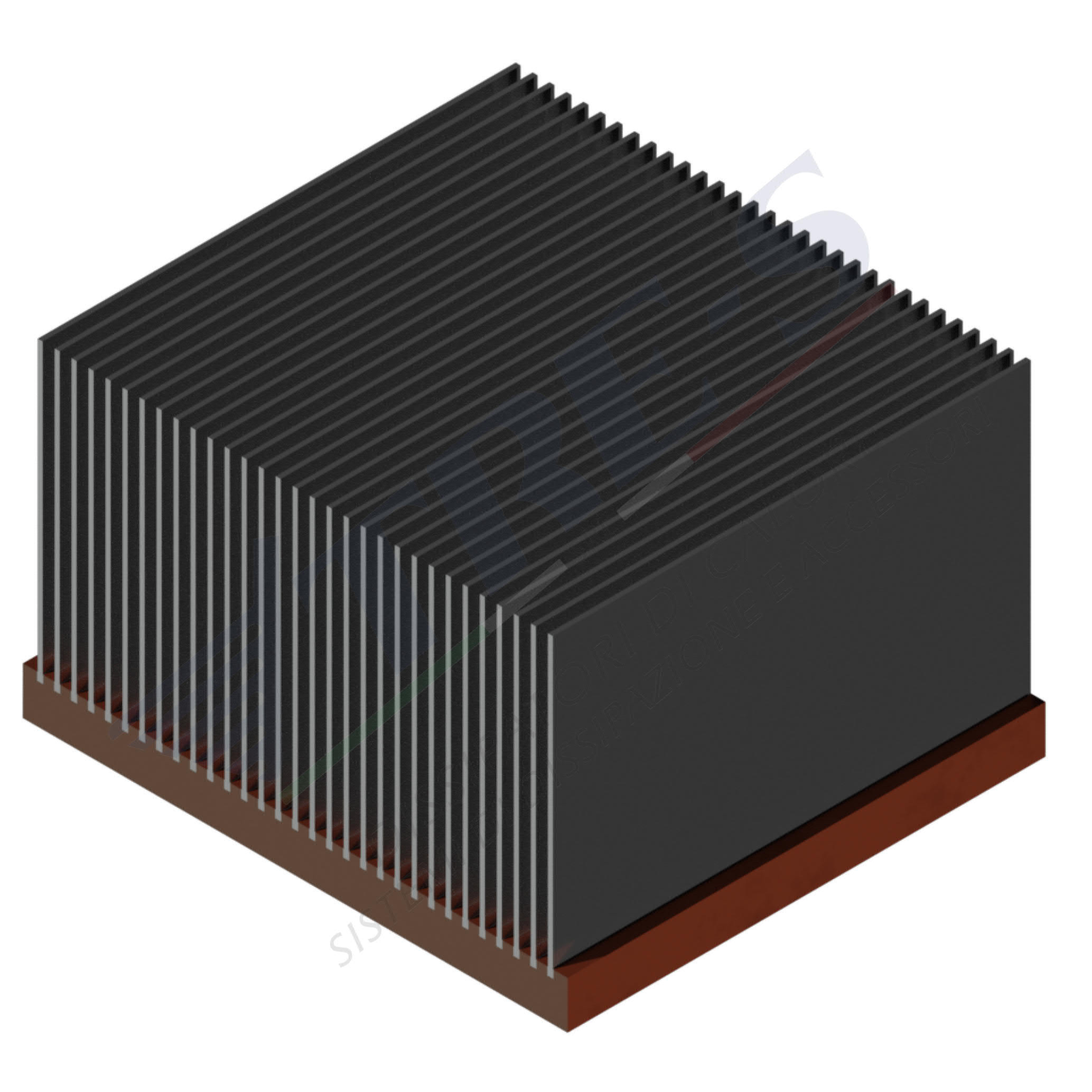 Assemblato in rame e alluminio 3D