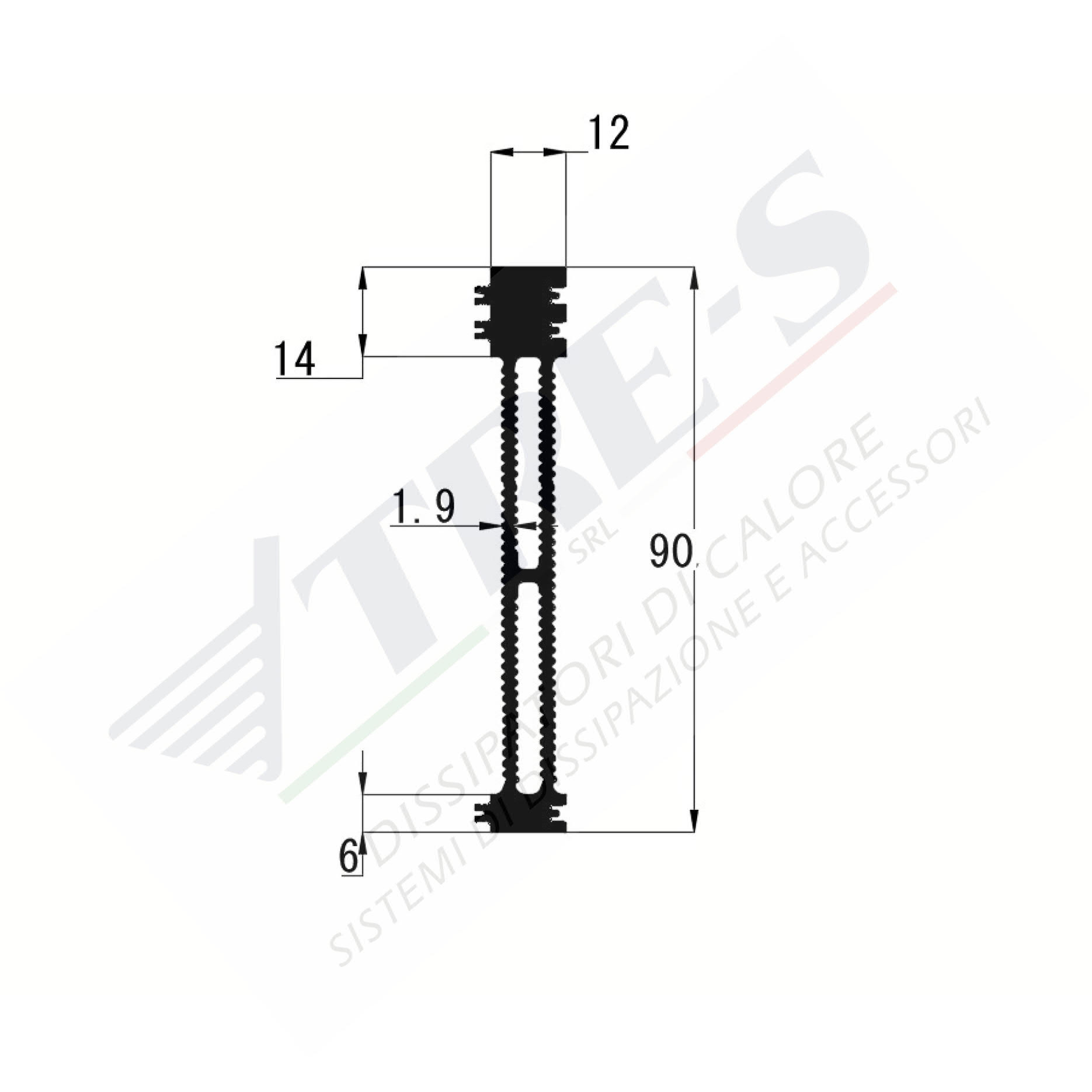 Dissipatore di calore PRI1002D