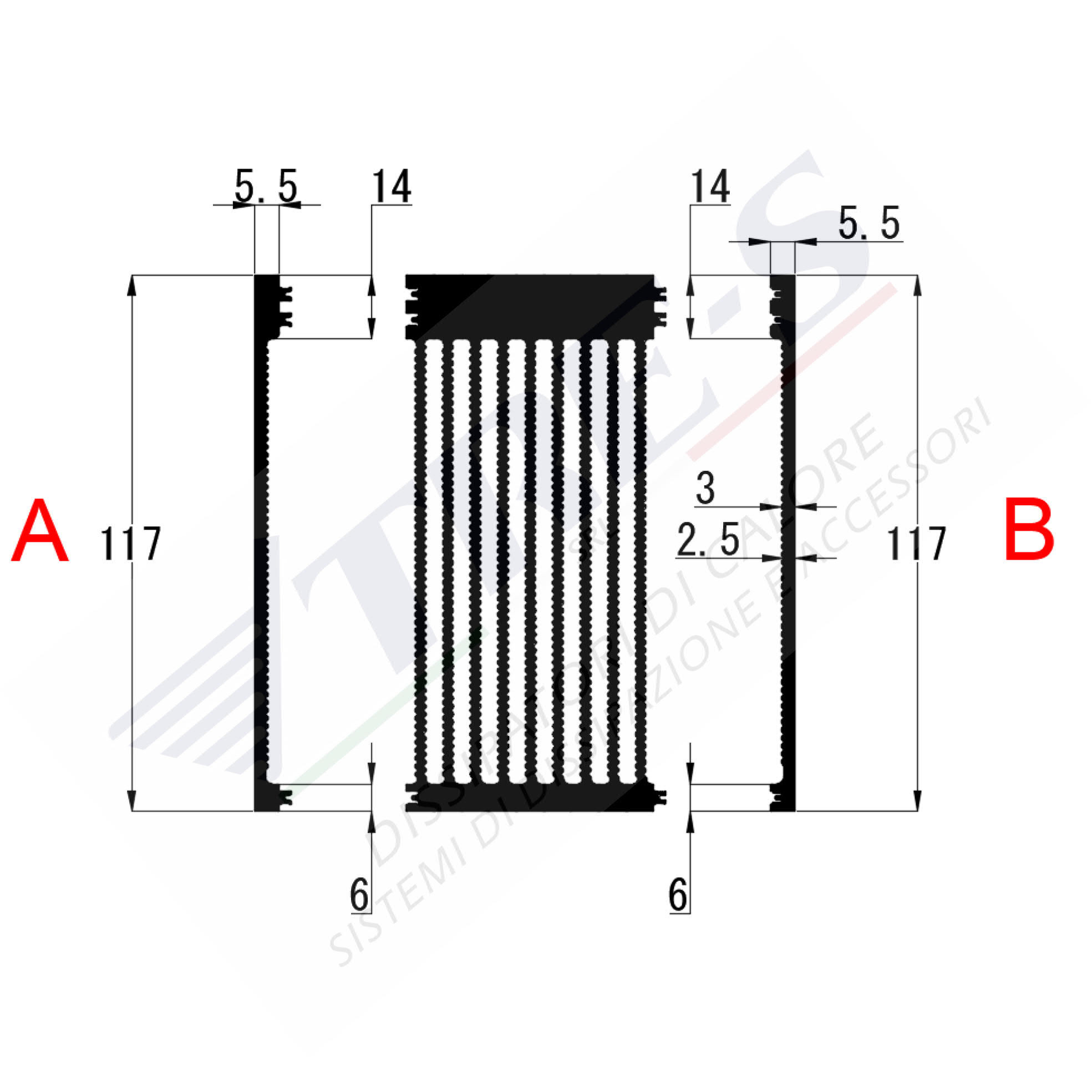 PRI1009AB - Dissipatori incastrati