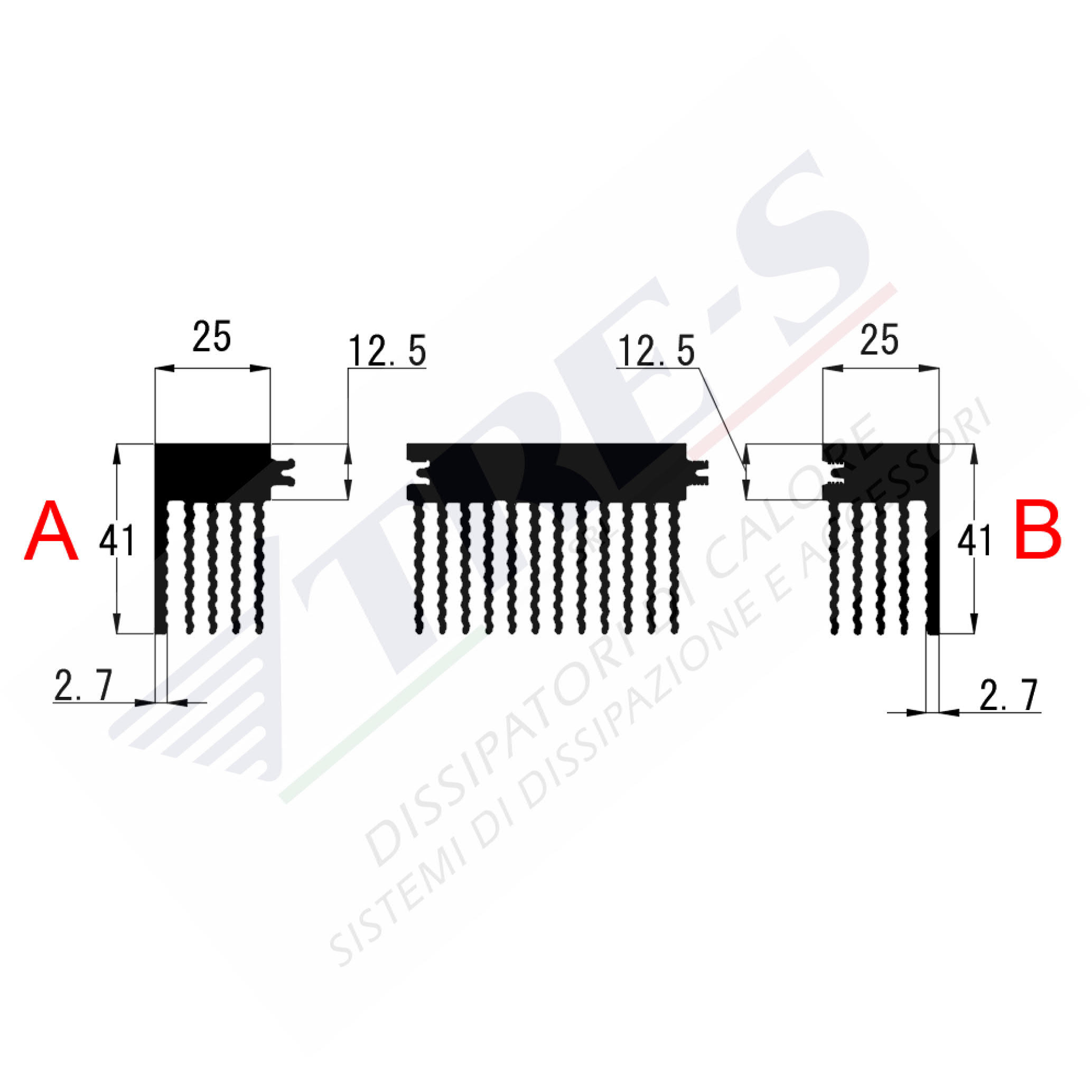 Dissipatore di calore PRI1020 e PRI1021