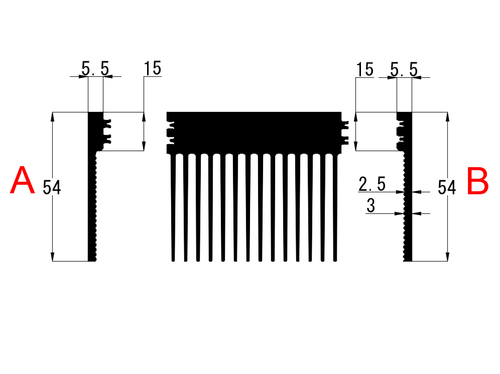 PRI1022AB - Dissipatori incastrati