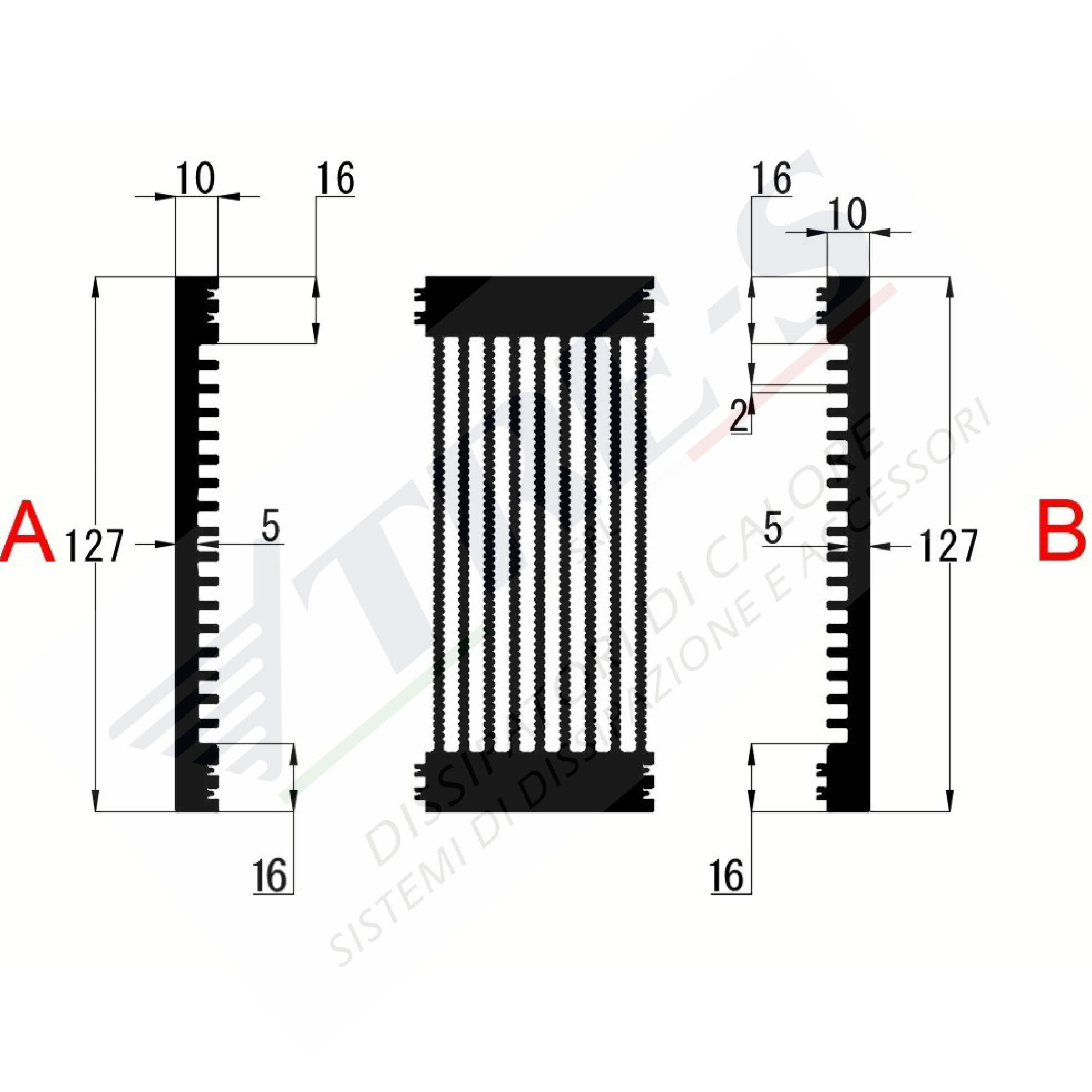 PRI1033AB - Dissipatori incastrati