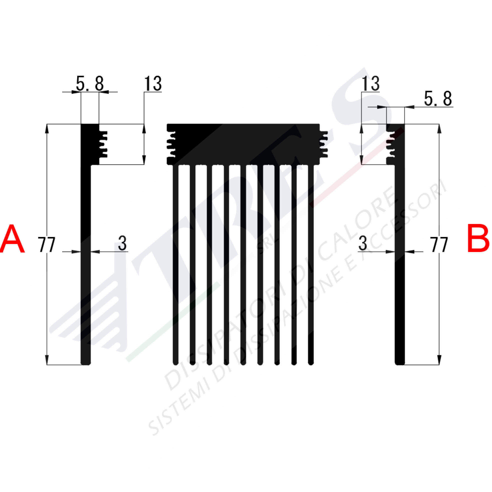 PRI1036AB - Dissipatori incastrati