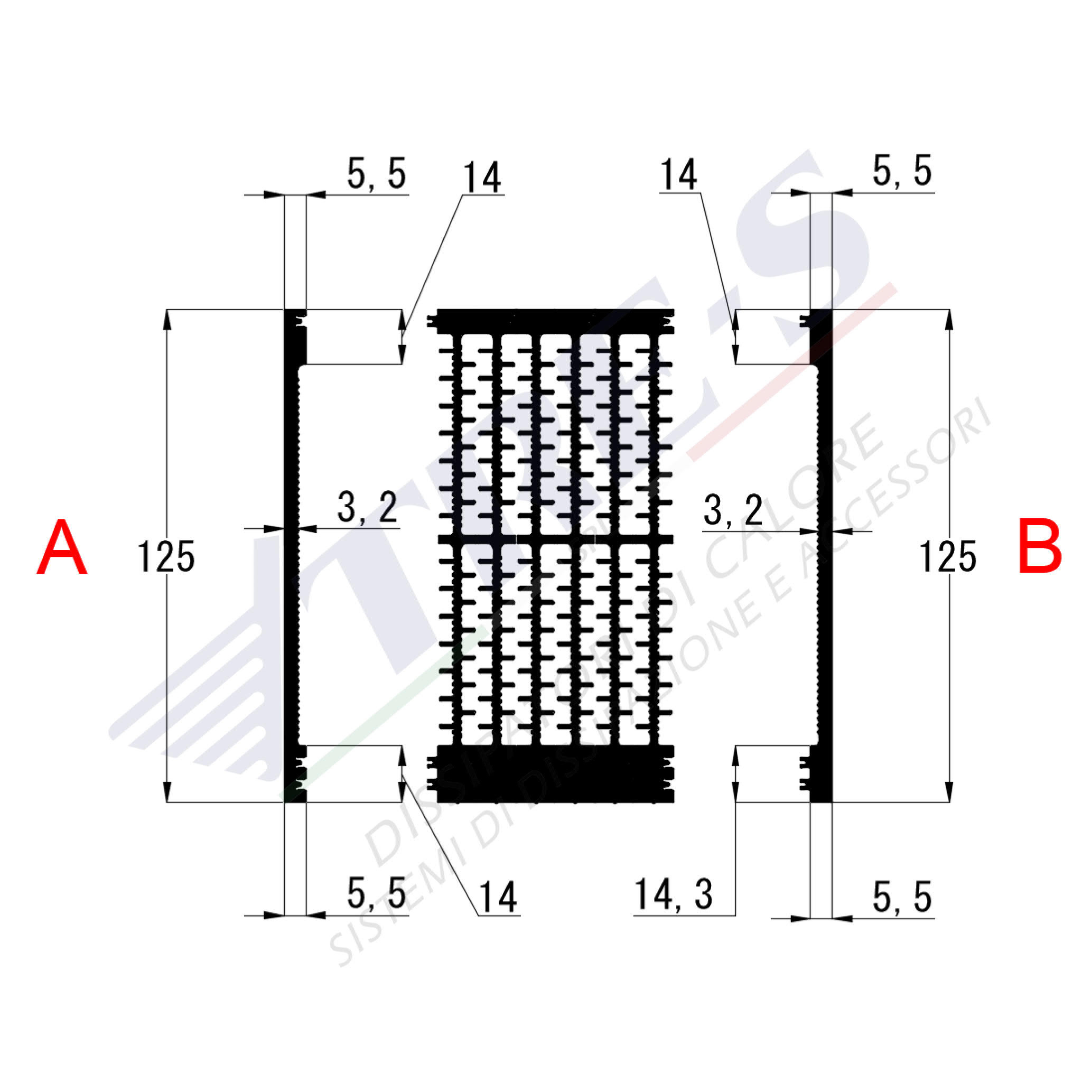 Dissipatore di calore PRI1039AB