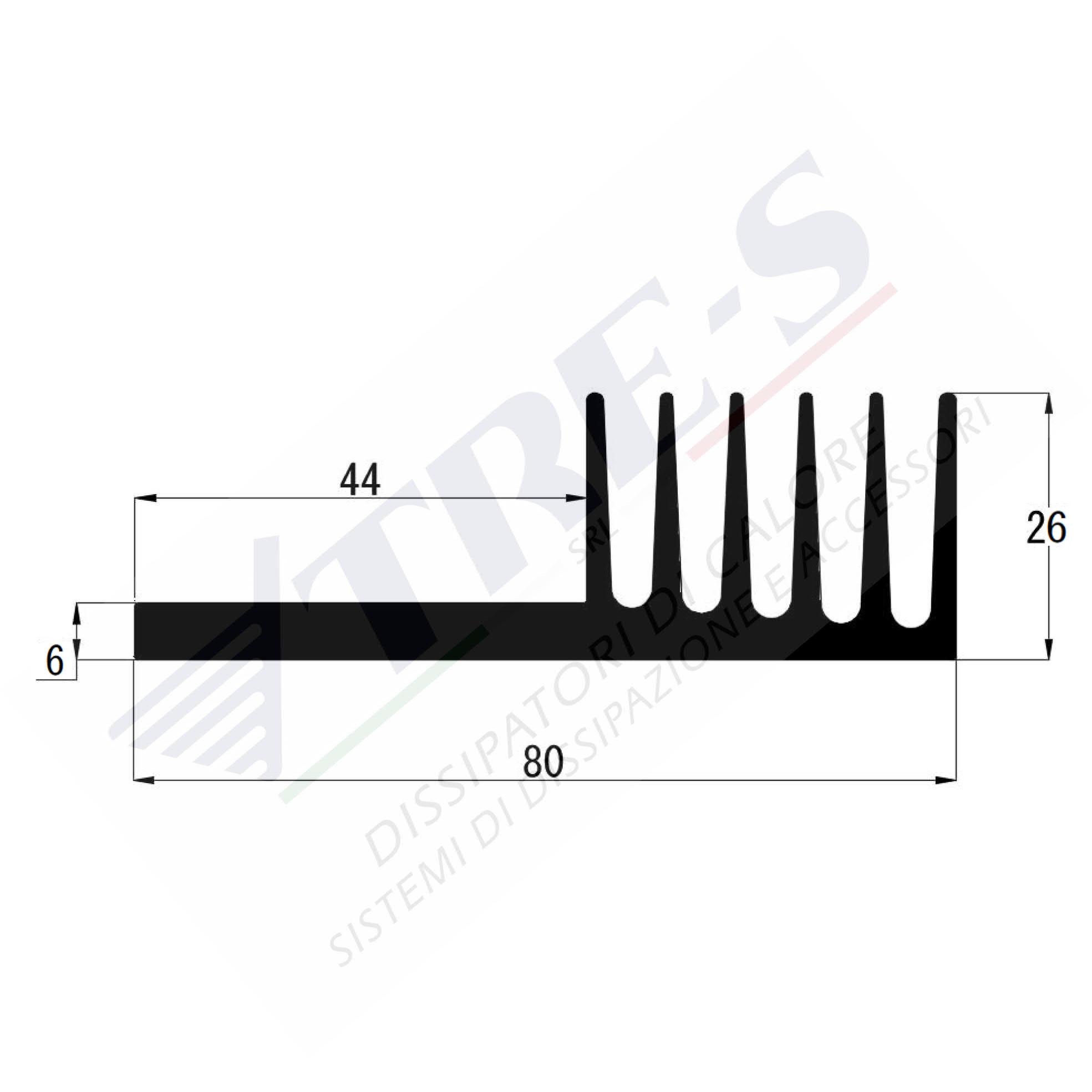 PRO1022 - Dissipatori per moduli di potenza PRO1022 - Dissipatori per moduli di potenza