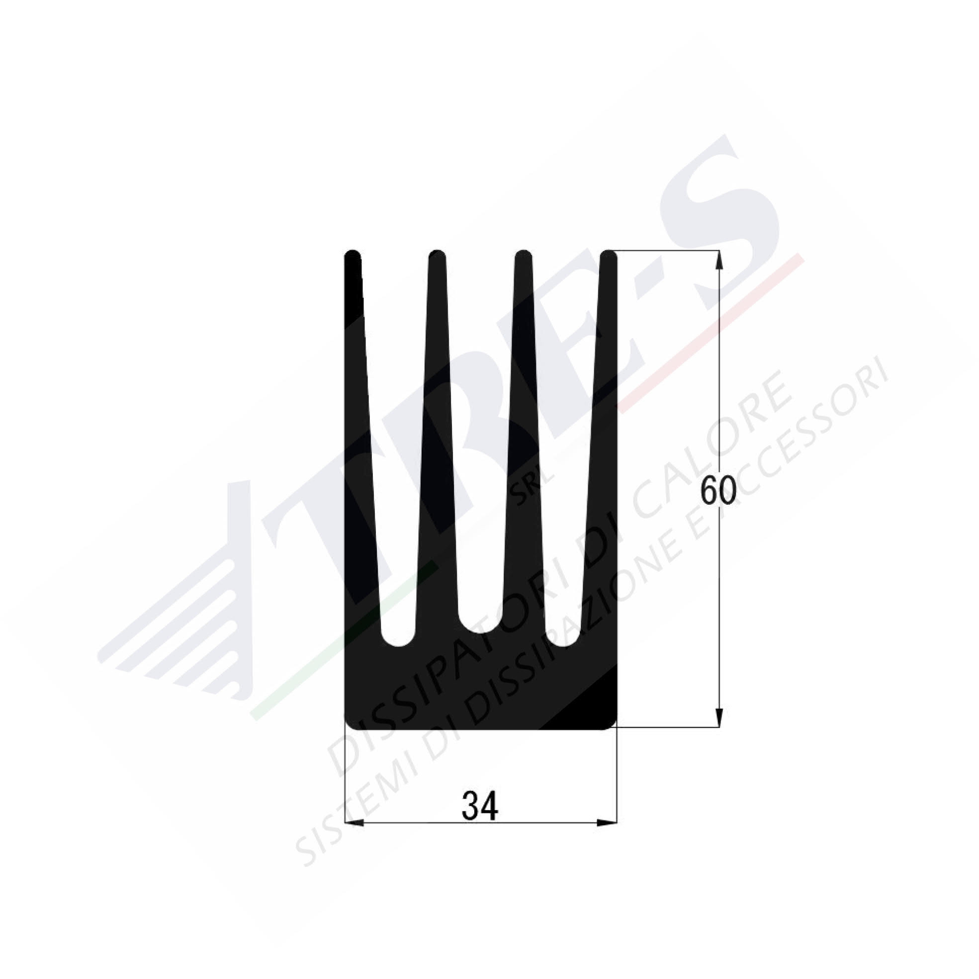 PRO1033 - Dissipatori per moduli di potenza PRO1033 - Dissipatori per moduli di potenza