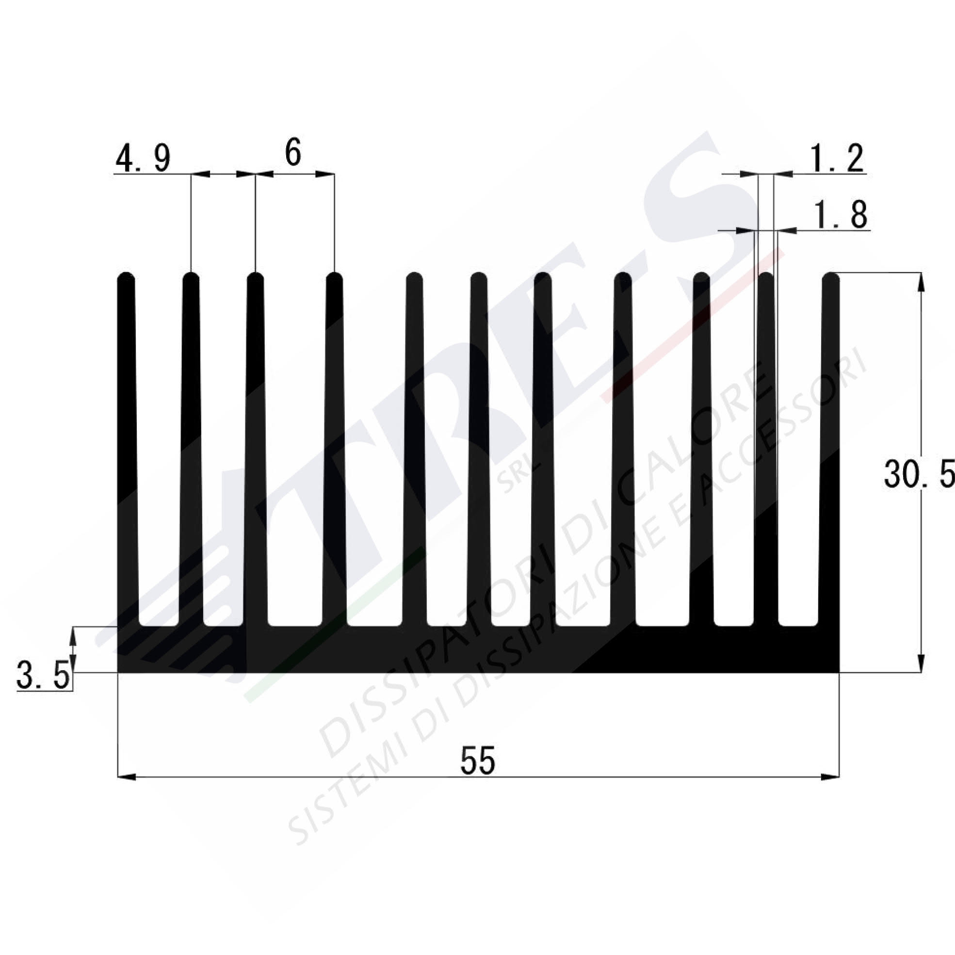PRO1073 - Dissipatori per moduli di potenza PRO1073 - Dissipatori per moduli di potenza