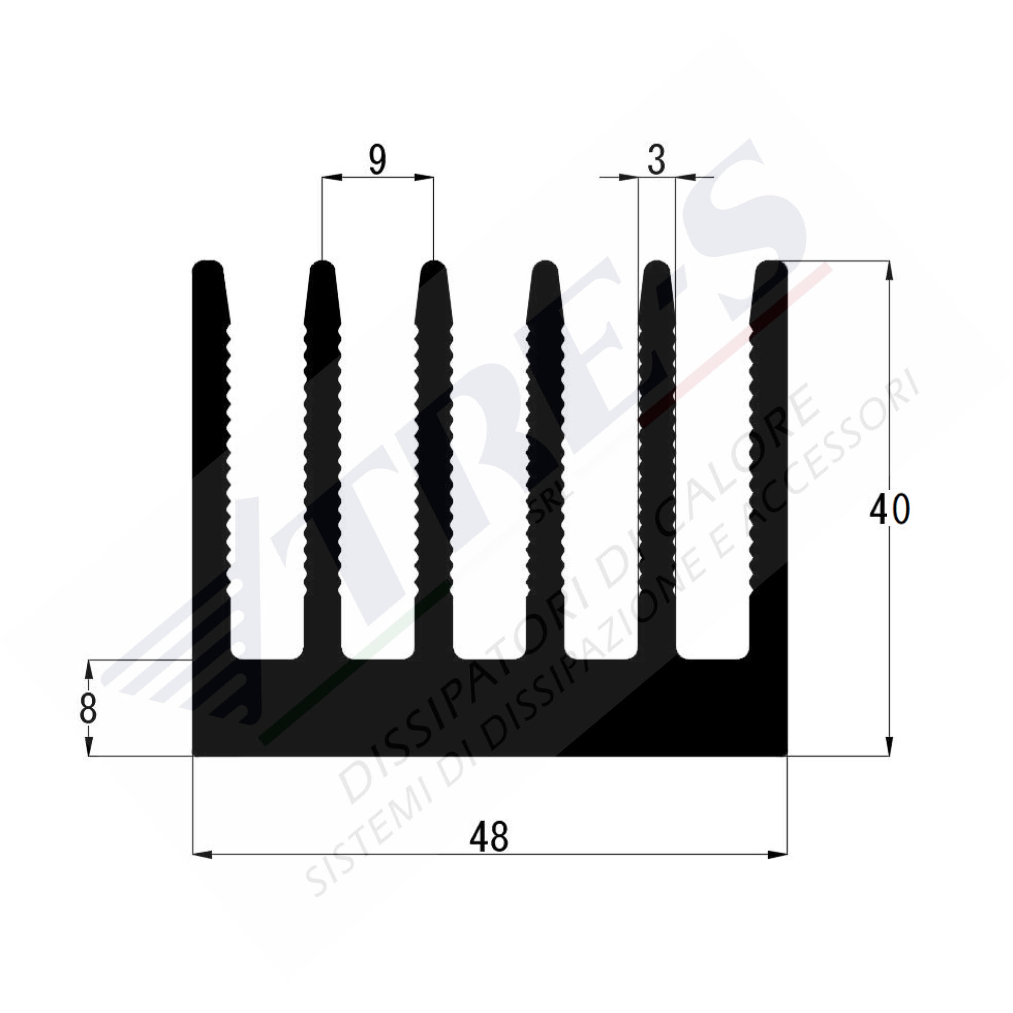 PRO1250 - Dissipatori per moduli di potenza PRO1250 - Dissipatori per moduli di potenza